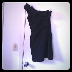 Black one shoulder dress