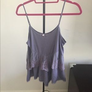 Purple spaghetti strap top size medium