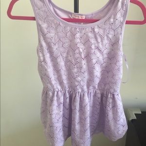 Lilac Peplum Lace Top