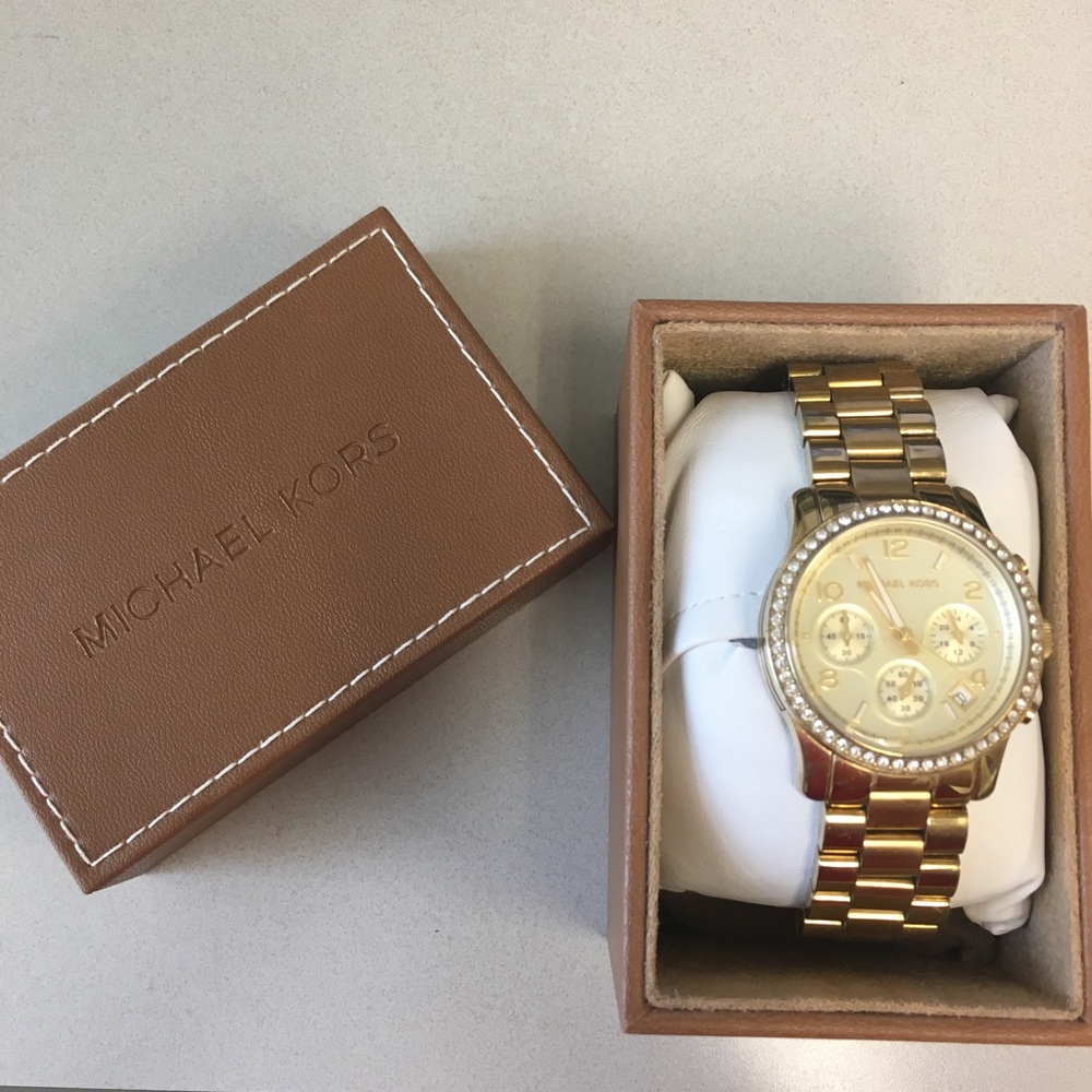 Michael Kors Gold with Crystals Watch