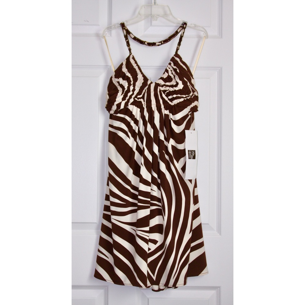 Brand new BCBG MAXAZRIA Striped Halter Dress