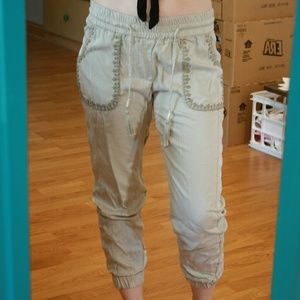 Anthropologie Hei Hei Embellished Crop Pants