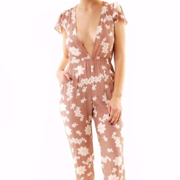 For Love & Lemons Coffee Sweet Jane Jumpsuit brown - Picture 3 of 8