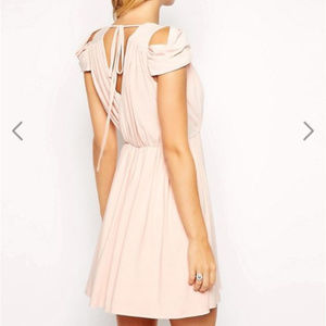 ASOS Blush/Nude Shoulder Dress