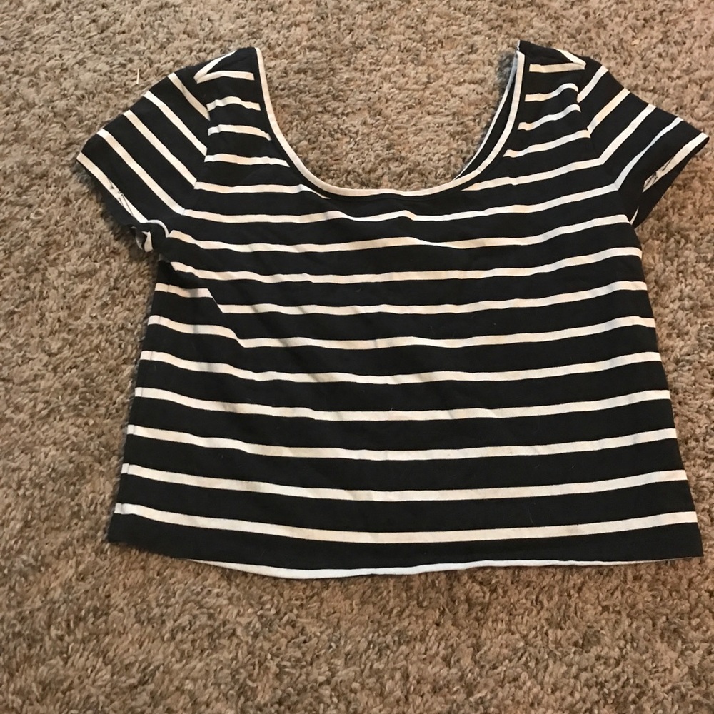 Mossimo brand striped crop top