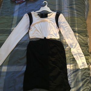 Long sleeve cut out Bebe dress