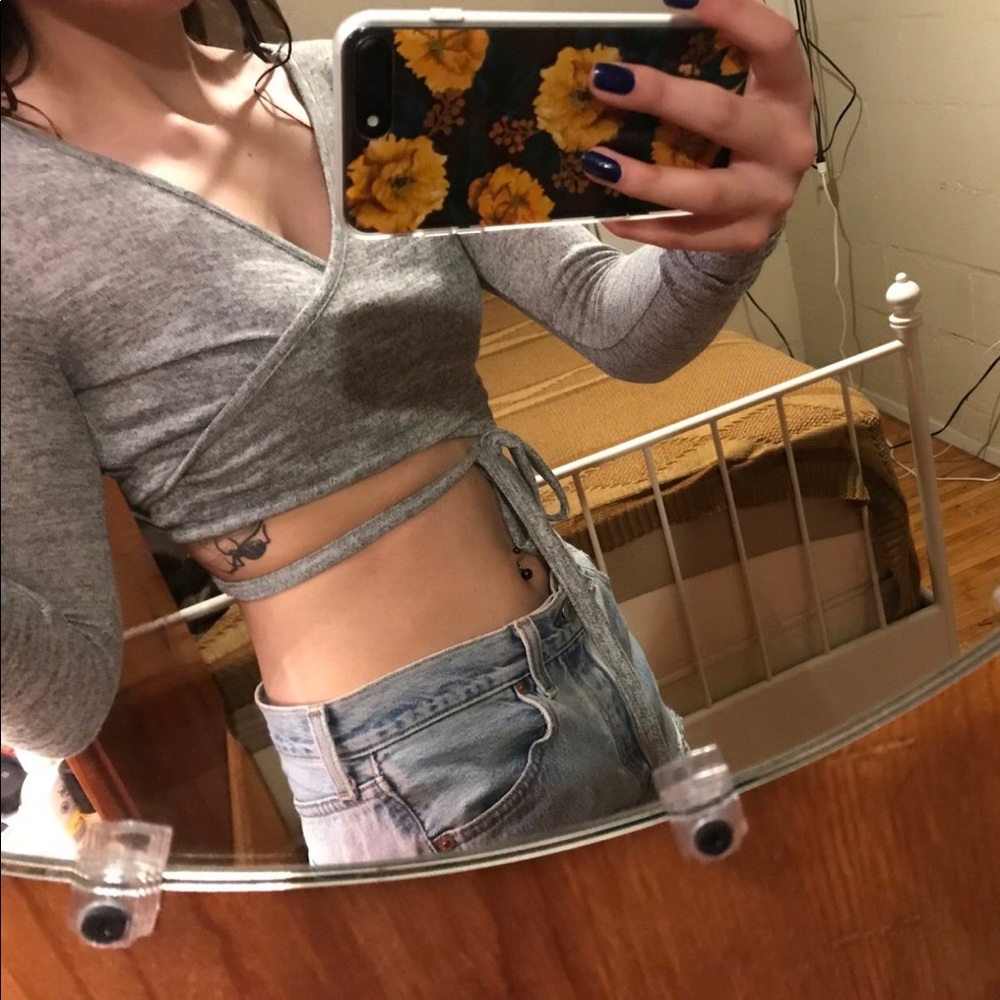 Tie around crop top