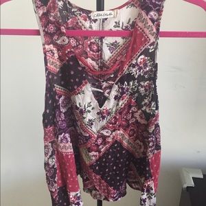 Colorful criss-cross tank top