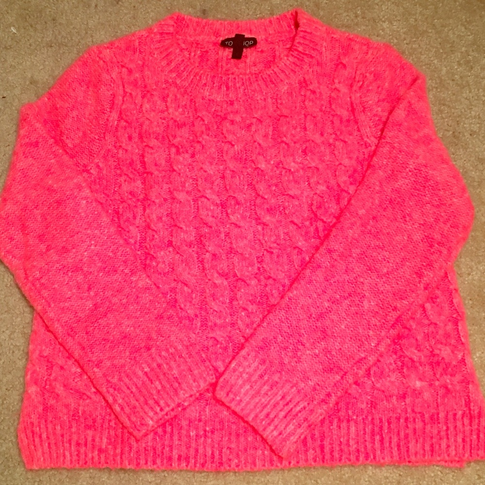Pink Topshop knit sweater