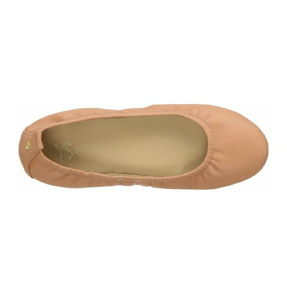 Leather Ballet Flats Blush Pink by Yosi Samra