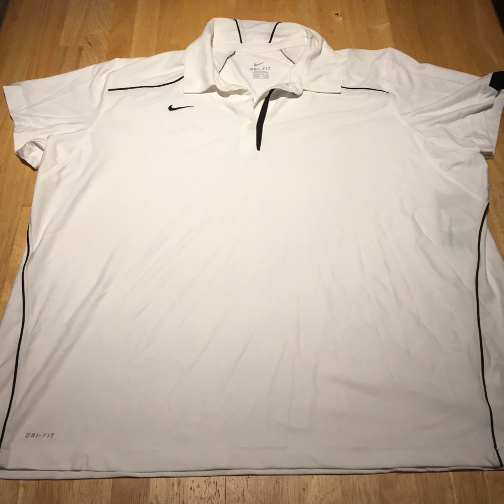 White women's golf polo