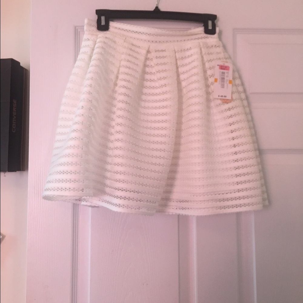White skater skirt