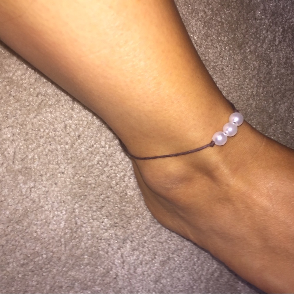 3 pearl anklet / bracelet