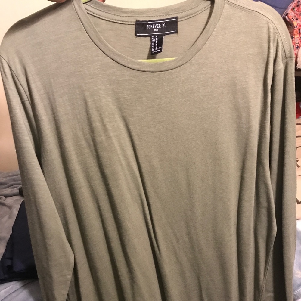 Olive Green Longline Tee