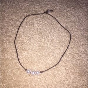 adjustable pearl necklace / choker