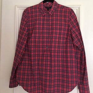 J. Crew plaid popover