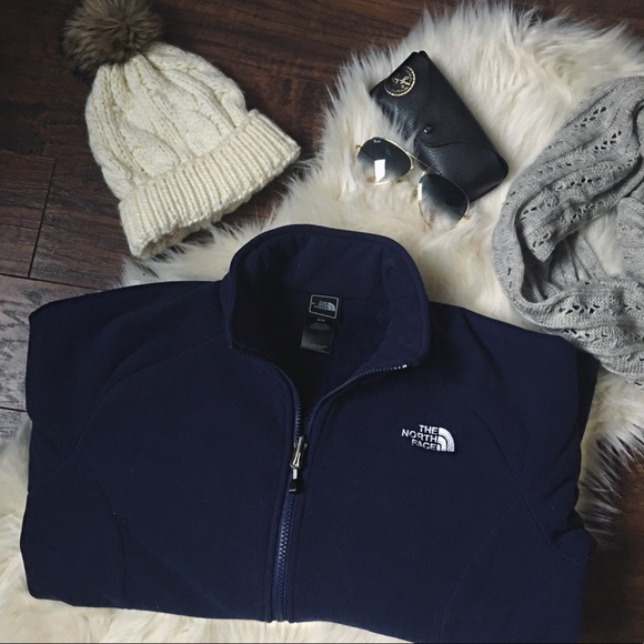 The North Face Jackets & Blazers - North Face navy blue fleece lined zip up jacket