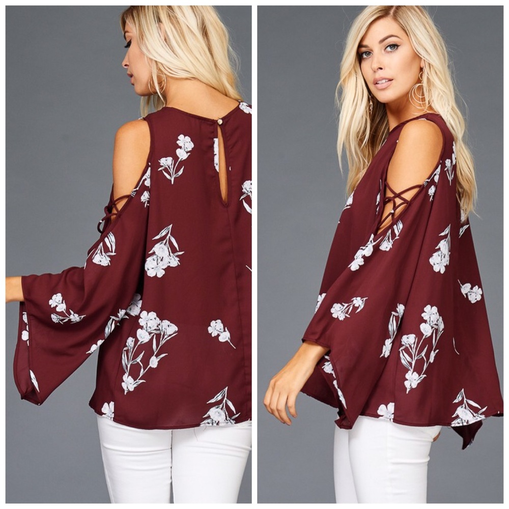 LAST ONE Stunning Burgundy Swing Tunic! - Picture 2 of 2