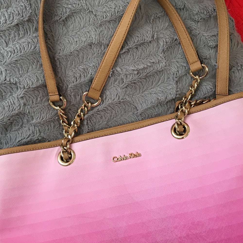 Calvin Klein Tote Bag Ombre Pink