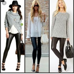 Express faux leather leggings