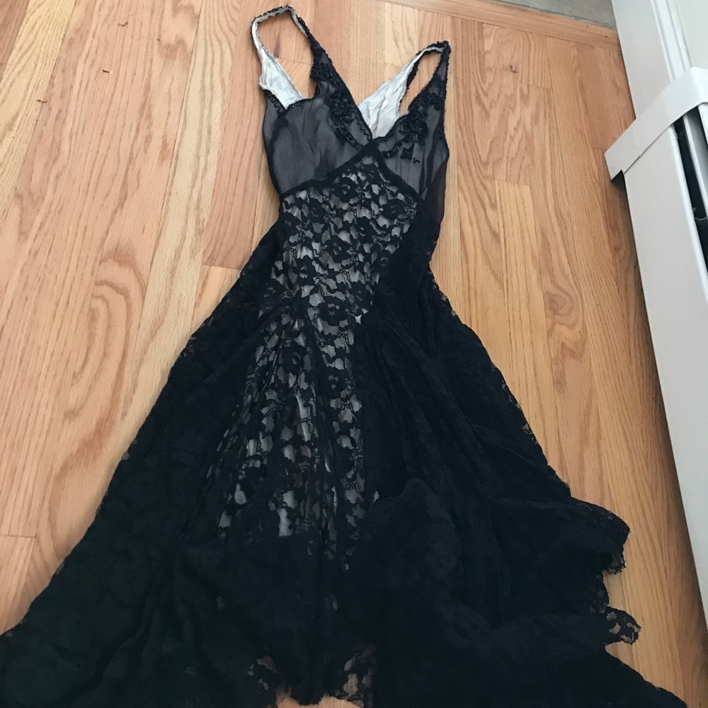 Free people small dress black lace