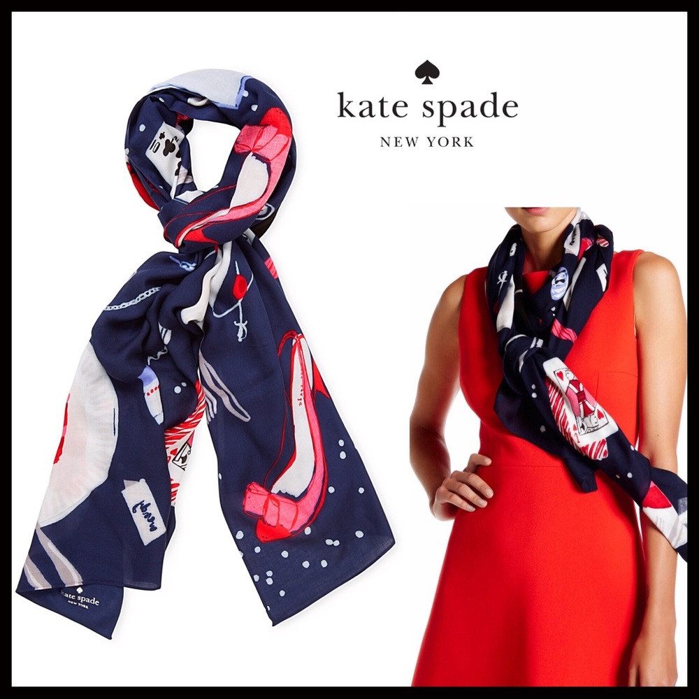 ❌SOLD❌KATE SPADE Long Signature Scarf - Picture 1 of 8