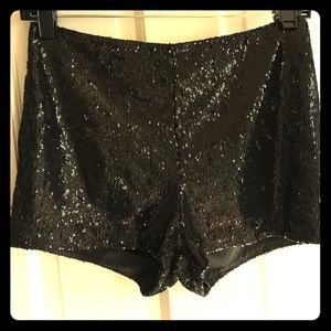 Bebe Black Sequin Shorts Sz. 0 or fits a 2