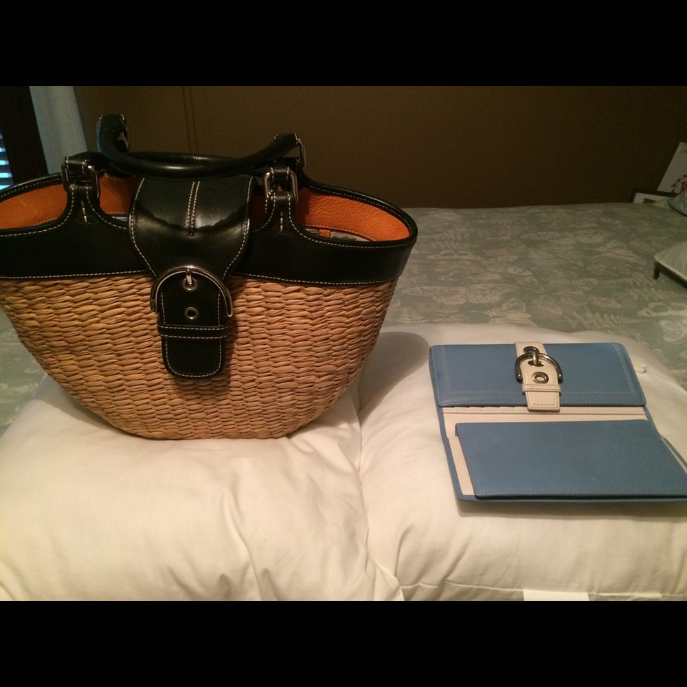 Coach woven purse and new coach wallet