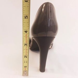 Franco Sarto Shoes - Franco Sarto Patent & Cowhide Peep Toe Pumps Franco Sarto Shoes - Franco Sarto Patent & Cowhide Peep Toe Pumps