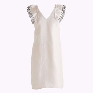 J.Crew Ruffle-shoulder sheath Dress Size 6