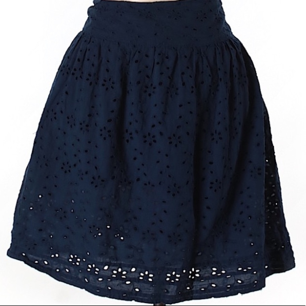 August Silk skirt, size 10 (navy blue)