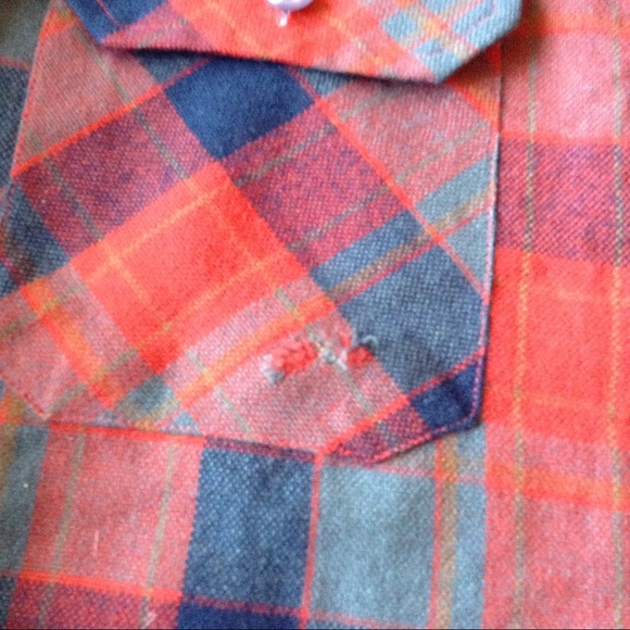 SHACKET OAKTON VINTAGE PLAID DISTRESSED QUILTED SHIRT M Y - Picture 7 of 7