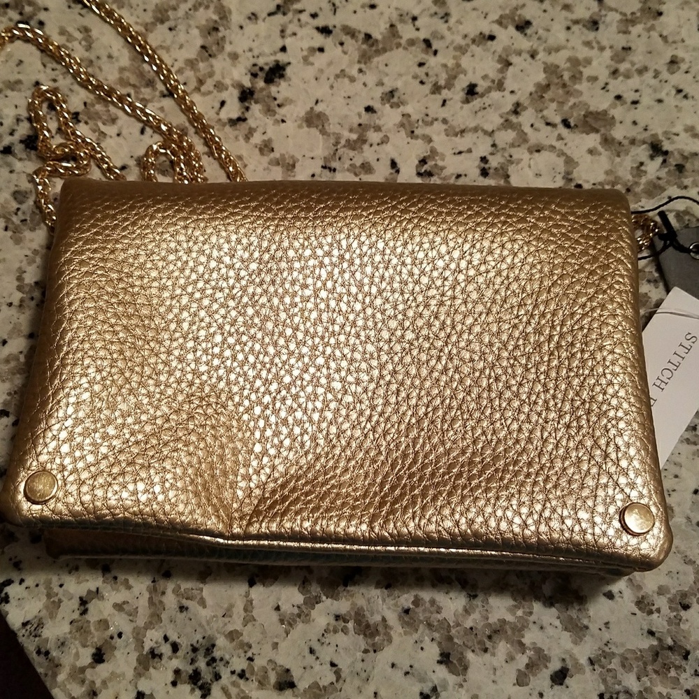 Ladies Gold Clutch handbag