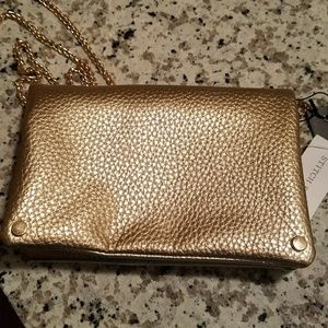 Ladies Gold Clutch handbag