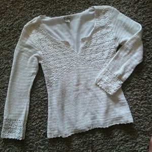 Lilly Pulitzer crochet white top