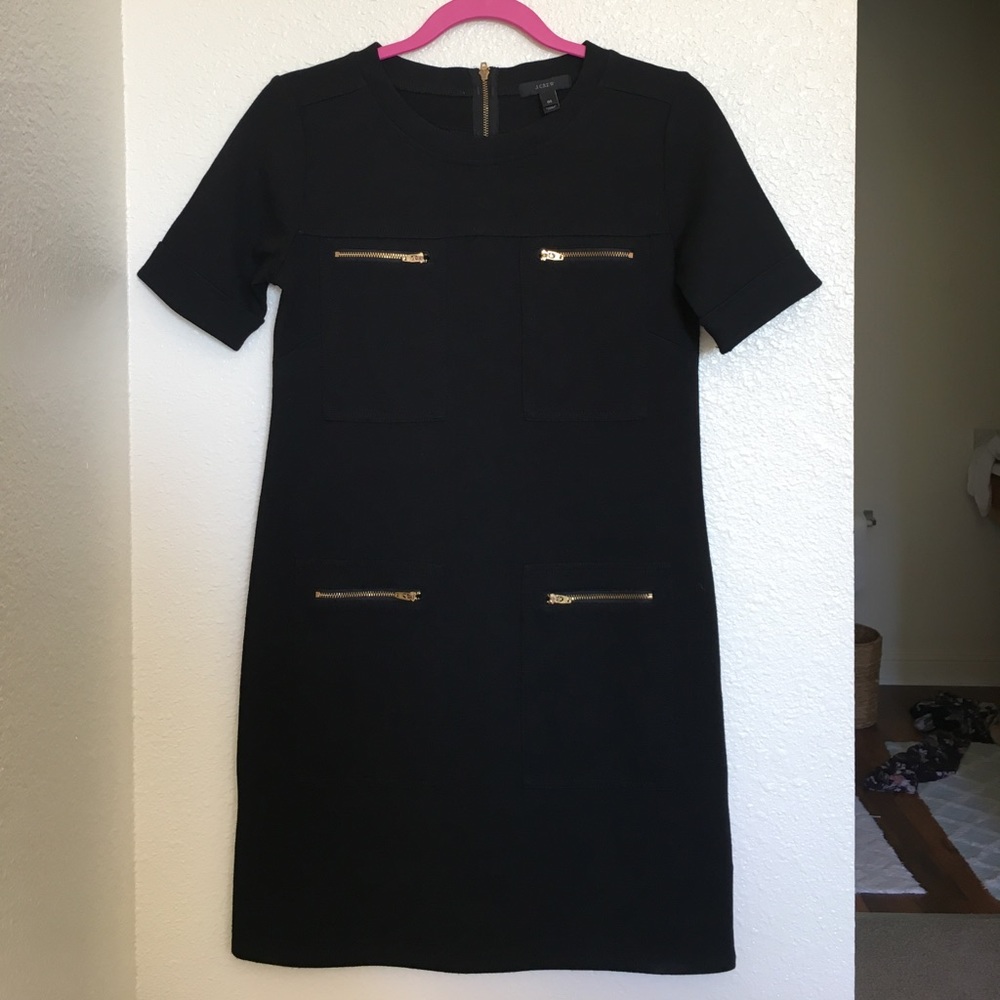 Black Faux Zipper Dress