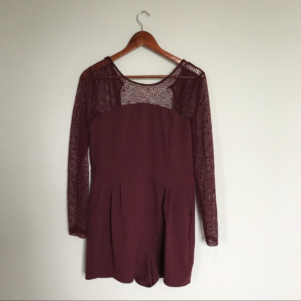 Maroon Romper