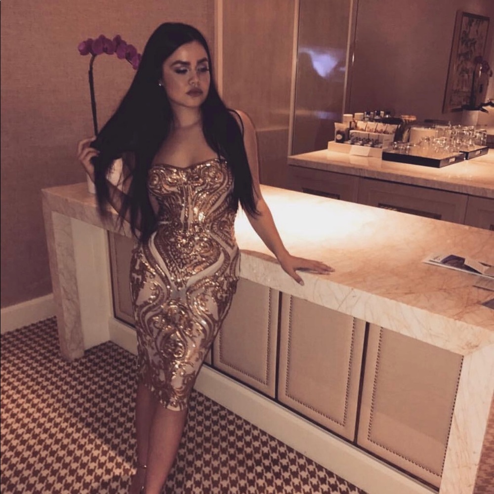 Custom made dress made to shine