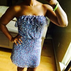 Periwinkle floral spaghetti strap dress