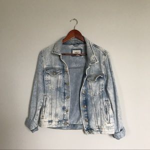 Acid wash denim jacket