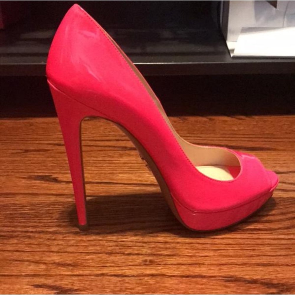 Fluorescent Pink Prada Pumps size 37