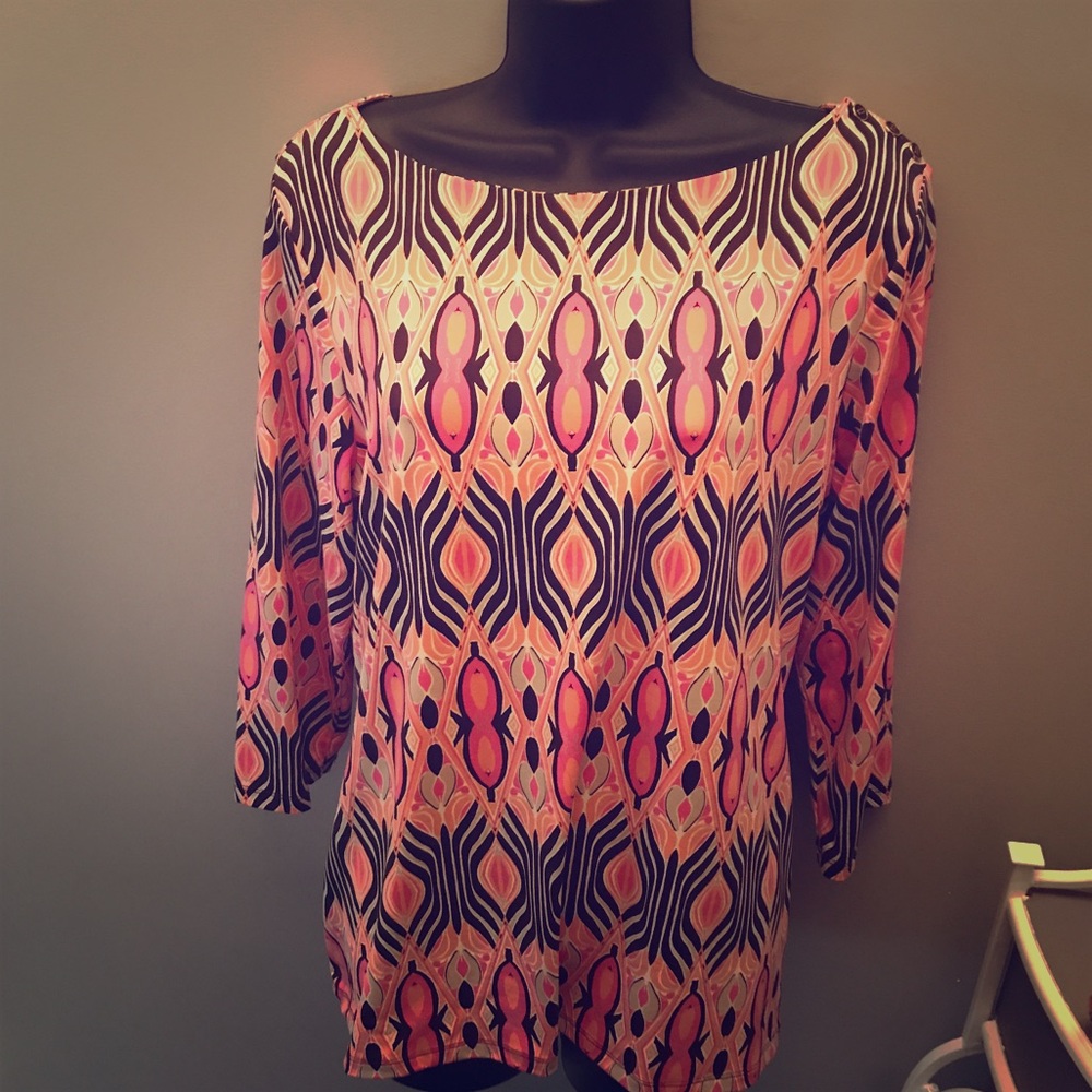 Charter Club pink boat neck shirt