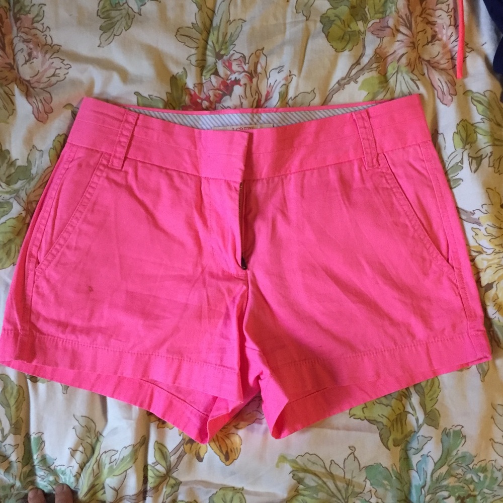 SOLD SOLD SOLD J Crew hot pink shorts chino