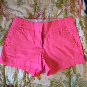 SOLD SOLD SOLD J Crew hot pink shorts chino