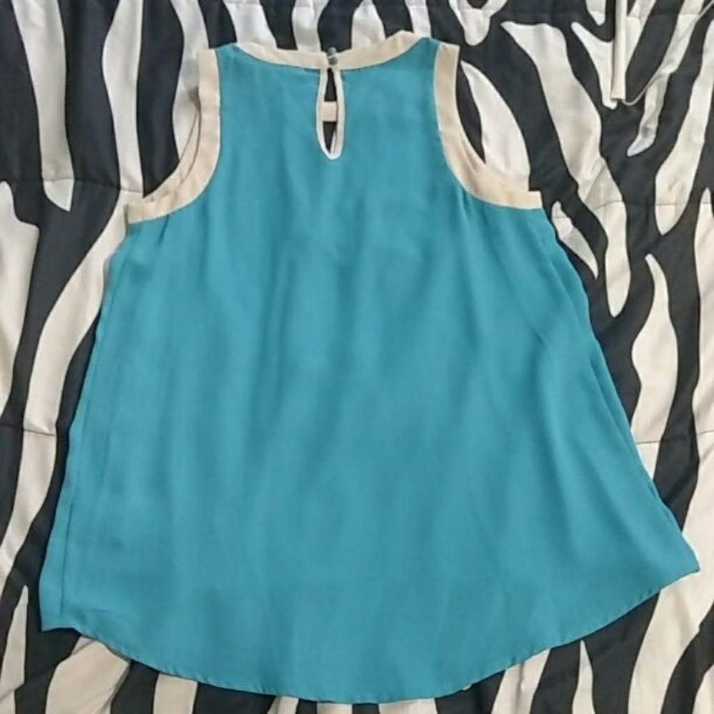 NWT metaphor color block high low blouse tank top - Picture 2 of 2