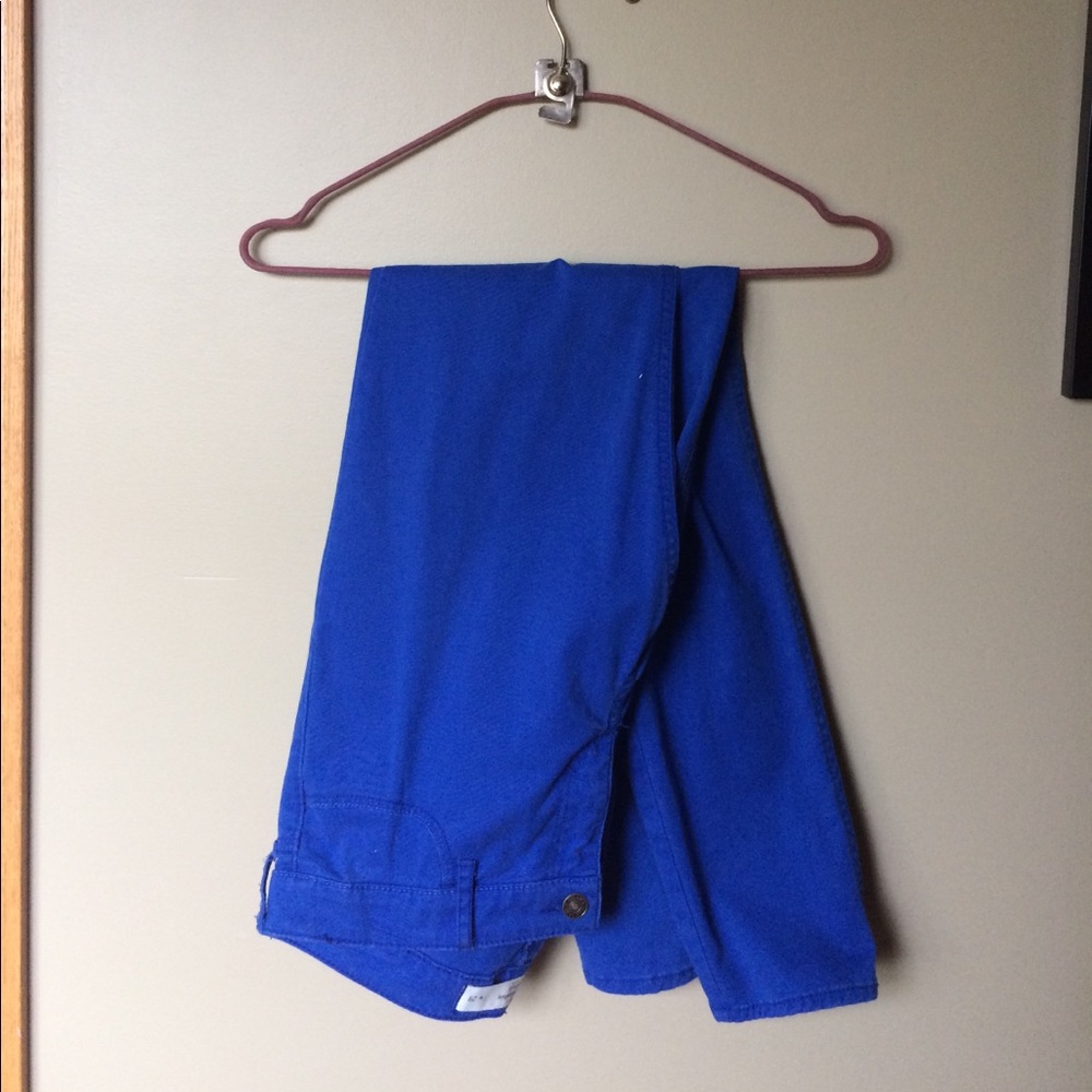 Blue canvas pants