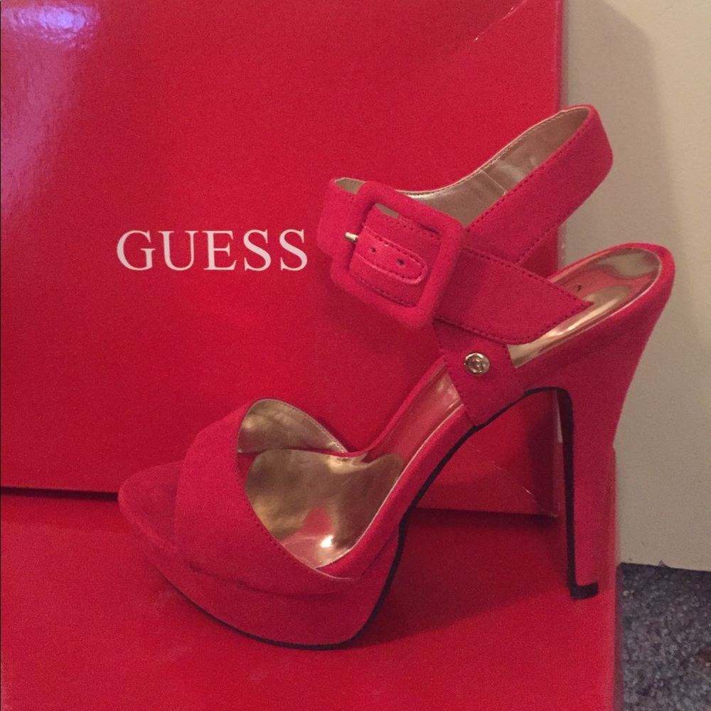 Red Guess High Heel Pumps