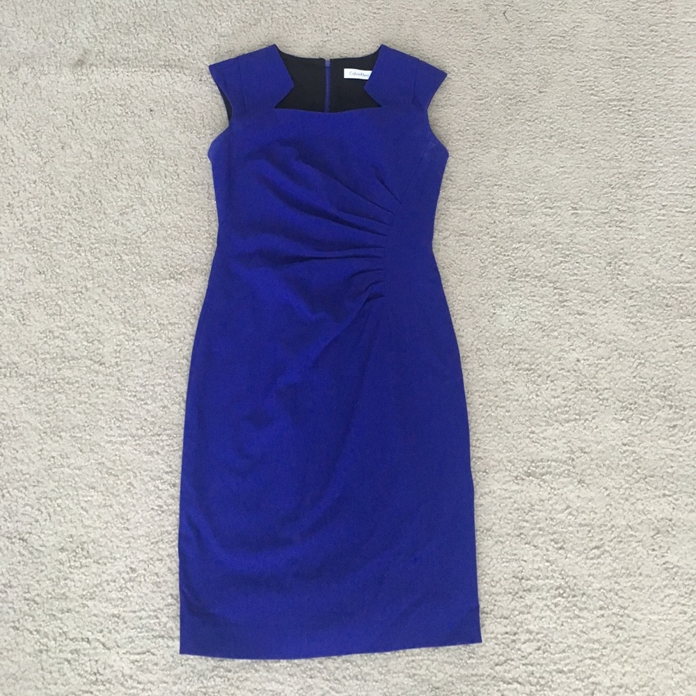 Calvin Klein blue body con dress