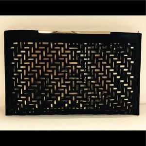 Gold and black crossbody/clutch