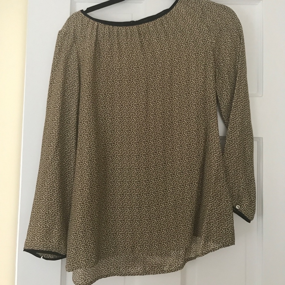 Silk leopard designed blouse